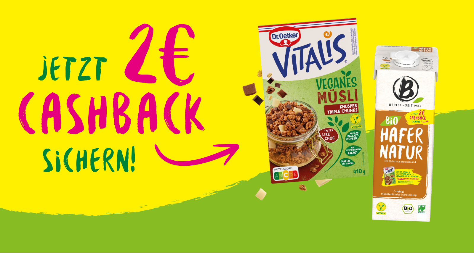 Jetzt 2 € Cashback sichern!